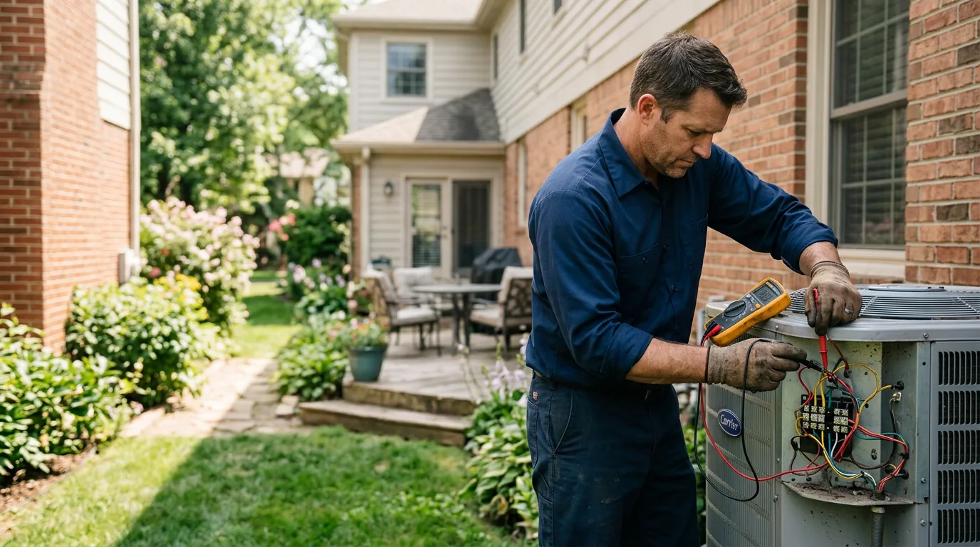 HVAC technician working near Powhatan, VA